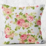 - K12284-Gorsel-2 - Realhomes RealHomes Gri Zeminde Yaprak Motifli Floral Desenli Dijital Baskılı Yastık Kırlent Kılıfı Realhomes