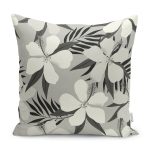 - K12289-Gorsel - Realhomes RealHomes Gri Zeminde Floral Motifli Çiçek Desenli Dijital Baskılı Yastık Kırlent Kılıfı Realhomes