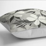 - K12289-Gorsel-3 - Realhomes RealHomes Gri Zeminde Floral Motifli Çiçek Desenli Dijital Baskılı Yastık Kırlent Kılıfı Realhomes