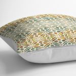 RealHomes Geleneksel Tasarımlı Etnik Motifli Kanvas Desenli Dijital Baskılı Yastık Kırlent Kılıfı Realhomes