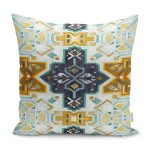 - K12292-Gorsel - Realhomes RealHomes Bebek Mavi Zeminde Etnik Motifli Suluboya Desenli Dijital Baskılı Yastık Kırlent Kılıfı Realhomes