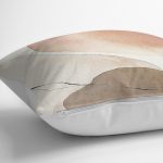 - K12295-Gorsel-3 - Realhomes  RealHomes Kahverengi - Ekru Zeminde Bohem Motifli Kanvas Desenli Dijital Baskılı Yastık Kırlent Kılıfı Realhomes