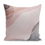 - K12296-Gorsel - Realhomes  RealHomes Yavruağzı Zeminde Kanvas Motifli Boyama Desenli Dijital Baskılı Yastık Kırlent Kılıfı Realhomes