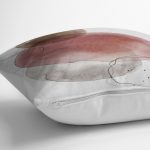 - K12298-Gorsel-3 - Realhomes RealHomes Kırmızı Zeminde Yağlıboya Motifli Kanvas Desenli Dijital Baskılı Yastık Kırlent Kılıfı Realhomes