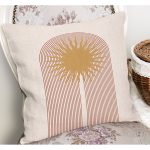 - K12311-Gorsel-1 - Realhomes  RealHomes Beyaz - Krem Zeminde Mistik Motifli Bohem Desenli Dijital Baskılı Yastık Kırlent Kılıfı Realhomes