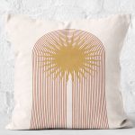 - K12311-Gorsel-2 - Realhomes  RealHomes Beyaz - Krem Zeminde Mistik Motifli Bohem Desenli Dijital Baskılı Yastık Kırlent Kılıfı Realhomes