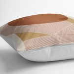 - K12312-Gorsel-3 - Realhomes  RealHomes Siyah - Kahverengi Zeminde Tablo Motifli Modern Sanat Desenli Dijital Baskılı Yastık Kırlent Kılıfı Realhomes