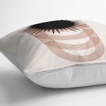 - K12313-Gorsel-3 - Realhomes RealHomes Siyah - Kahverengi Zeminde Tablo Motifli Modern Desenli Dijital Baskılı Yastık Kırlent Kılıfı Realhomes