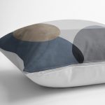 - K12349-Gorsel-3 - Realhomes RealHomes Kahverengi- Mavi Zeminde Kanvas Motifli Modern Sanat Desenli Dijital Baskılı Yastık Kırlent Kılıfı Realhomes