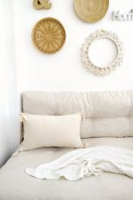 - 1 - Realhomes  Realhomes Dikdörtgen Handmade Elişi Natural Buldan Bezi Otantik Organik Pamuklu Püsküllü Kırlent Kılıfı Realhomes