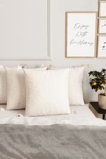 - 2 - Realhomes  Realhomes 4'lü Set Handmade Elişi Natural Buldan Bezi Otantik Organik Pamuklu Püsküllü Kırlent Kılıfı Realhomes