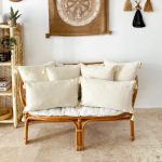 Realhomes 4'lü Set Handmade Elişi Natural Buldan Bezi Otantik Organik Pamuklu Püsküllü Kırlent Kılıfı Realhomes