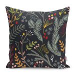- K12375-Realhomes-Siyah-Zeminli-Renkli-Yaprak-Tanecikleri-Ozel-Tasarim-Yastik-Kirlent-Kilifi - Realhomes Realhomes Siyah Zeminli Renkli Yaprak Tanecikleri Özel Tasarım Yastık Kırlent Kılıfı Realhomes