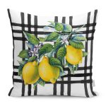 - K12376-Realhomes-Siyah-Beyaz-Cizgili-Zemin-Dalli-Budakli-Limonlar-Desenli-Yastik-Kirlent-Kilifi - Realhomes Realhomes Siyah Beyaz Çizgili Zemin Dallı Budaklı Limonlar Desenli Yastık Kırlent Kılıfı Realhomes
