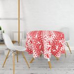 - MasaYuv-3046-Gorsel2 - Realhomes  Realhomes Dijital Baskılı Modern Yuvarlak Masa Örtüsü - Çap 140cm Realhomes