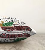 Realhomes Ekose Motifli Yılbaşı Tasarımlı Dijital Baskılı Raşel Kadife Yastık Kırlent Kılıfı Realhomes