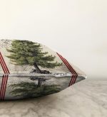 - Rasel-K12366-Gorsel-2 - Realhomes Realhomes Kırmızı Çizgili Çam Ağacı Tasarımlı Dijital Baskılı Raşel Kadife Yastık Kırlent Kılıfı Realhomes