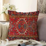 - Rasel-K12373-Gorsel - Realhomes Realhomes Eskitme Temalı Dokuma Desenli Dijital Baskılı Raşel Kadife Yastık Kırlent Kılıfı Realhomes