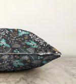 - Rasel-K12374-Gorsel-2 - Realhomes  Realhomes Renkli Yapraklar Kar Taneleri Dijital Baskılı Raşel Kadife Yastık Kırlent Kılıfı Realhomes