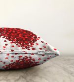 - Rasel-K12377-Gorsel-2 - Realhomes  Realhomes Beyaz Zeminli 3D Kalp Temalı Aşk Tasarımlı Raşel Kadife Yastık Kırlent Kılıfı Realhomes