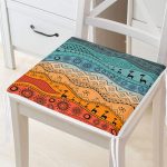 - Frm-10257-Gorsel - Realhomes Etnik Desen Tasarımlı Dijital Baskılı Modern Fermuarlı Sandalye Minderi Realhomes