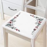 Özel Tasarım Kuş & Çiçek Motifli Dijital Baskılı Modern Fermuarlı Sandalye Minderi Realhomes