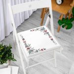 Özel Tasarım Kuş & Çiçek Motifli Dijital Baskılı Modern Fermuarlı Sandalye Minderi Realhomes