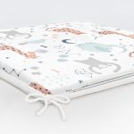 - Frm-1225-Gorsel-5 - Realhomes Mutlu Orman Hayvanları Desenli Dijital Baskılı Özel Tasarım Modern Fermuarlı Sandalye Minderi Realhomes