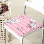 - Печать - Realhomes Balonlu Kız Desenli Dijital Baskılı Özel Tasarım Modern Fermuarlı Sandalye Minderi Realhomes