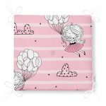 - Печать - Realhomes Balonlu Kız Desenli Dijital Baskılı Özel Tasarım Modern Fermuarlı Sandalye Minderi Realhomes