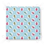 Rengarenk Uğur Böcekleri Desenli Dijital Baskılı Özel Tasarım Modern Fermuarlı Sandalye Minderi Realhomes