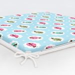 Rengarenk Uğur Böcekleri Desenli Dijital Baskılı Özel Tasarım Modern Fermuarlı Sandalye Minderi Realhomes