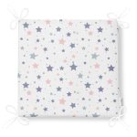 - Print - Realhomes Rengarenk Yıldız Desenli Dijital Baskılı Özel Tasarım Modern Fermuarlı Sandalye Minderi Realhomes