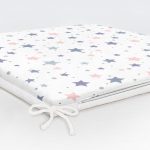 - Print - Realhomes Rengarenk Yıldız Desenli Dijital Baskılı Özel Tasarım Modern Fermuarlı Sandalye Minderi Realhomes