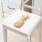 - Frm-2034-Gorsel - Realhomes Altın Renk Kaktüs Dijital Baskılı Fermuarlı Sandalye Minderi Realhomes