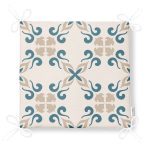 - Frm-2220-Gorsel-4 - Realhomes Krem Zeminli Dijital Baskılı Modern Fermuarlı Sandalye Minderi Realhomes