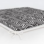 - Frm-2233-Gorsel-5 - Realhomes Siyah Beyaz Çizgili Dijital Baskılı Fermuarlı Sandalye Minderi Realhomes