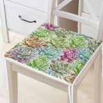 - Frm-2266-Gorsel - Realhomes Zambak Temalı Dijital Baskılı Fermuarlı Sandalye Minderi Realhomes