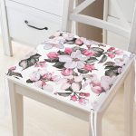 Toplu Kanaviçe Çiçek Dijital Baskılı Fermuarlı Sandalye Minderi Realhomes