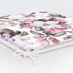 Toplu Kanaviçe Çiçek Dijital Baskılı Fermuarlı Sandalye Minderi Realhomes