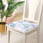 - Frm-2523-Gorsel-3 - Realhomes Turkuaz Palmiye Çizimli Dijital Baskılı Fermuarlı Sandalye Minderi Realhomes