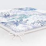 - Frm-2523-Gorsel-5 - Realhomes Turkuaz Palmiye Çizimli Dijital Baskılı Fermuarlı Sandalye Minderi Realhomes