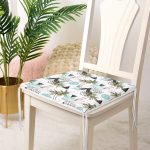 Üçgen Şekilli Palmiye Motifli Dijital Baskılı Fermuarlı Sandalye Minderi Realhomes