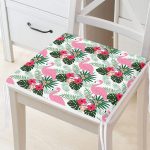 - Frm-3453-Gorsel - Realhomes Realhomes Flamingo Devetabanı Çizimli Özel Tasarım Dijital Baskılı Modern Fermuarlı Sandalye Minderi Realhomes