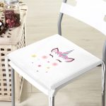 - Frm-4306-Gorsel-3 - Realhomes Beyaz Zeminde Unicorn Motifli Modern Fermuarlı Sandalye Minderi Realhomes