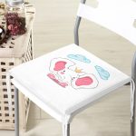 Pembe Sevimli Fil Tasarımlı Modern Fermuarlı Sandalye Minderi Realhomes