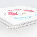 Pembe Sevimli Fil Tasarımlı Modern Fermuarlı Sandalye Minderi Realhomes