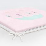 - Frm-4393-Gorsel-5 - Realhomes Pembe Zeminde Şemsiye ve Sevimli Ayıcıklar Motifli Modern Fermuarlı Sandalye Minderi Realhomes