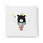 - Frm-4417-Gorsel-4 - Realhomes Beyaz Zeminde Atkılı Ayıcık Desenli Modern Fermuarlı Sandalye Minderi Realhomes