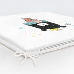 - Frm-4417-Gorsel-5 - Realhomes Beyaz Zeminde Atkılı Ayıcık Desenli Modern Fermuarlı Sandalye Minderi Realhomes